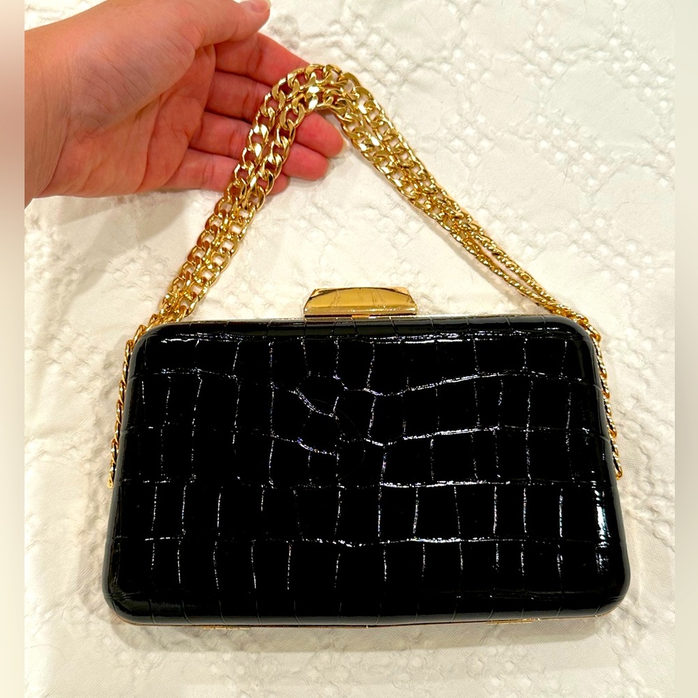 Black and gold clutch